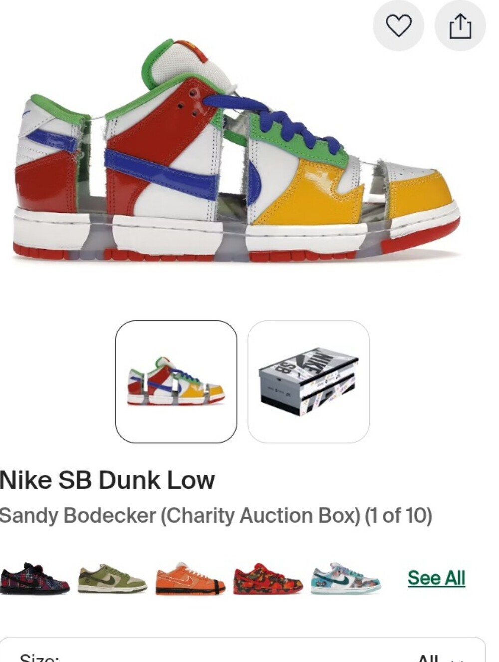 Nike Kids SB Dunk Low Sandy Bodecker Multicolor Skate Shoes